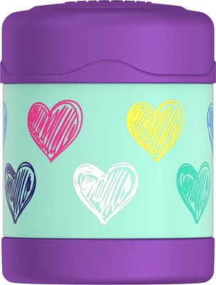 Thermos Funtainer Pot Alimentaire Isolé Sous Vide en Acier Inoxydablede 10 Oz, Coeurs