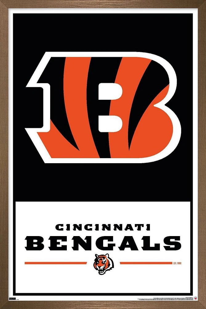 NFL Cincinnati Bengals - Logo 21 Wall Poster with Magnetic Frame