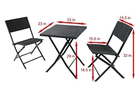 Sunmate Casual Bistro Chair Traditional Woven Wicker Style