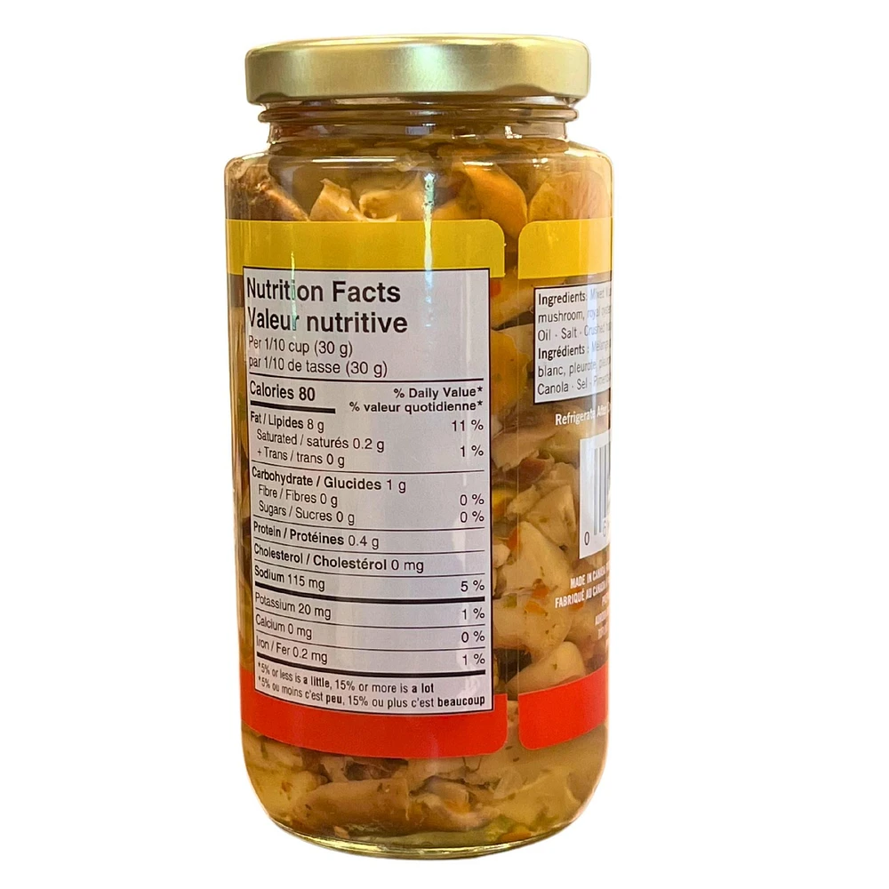 Aurora Mixed Mushrooms Hot, 375mL, Pickled in Oil
