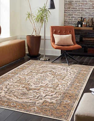ECARPET Stassie 5'0" x 8'0" Traditional Area Rug for Living Room, Bedroom, Dining Room, Entrance, Hallway and More.