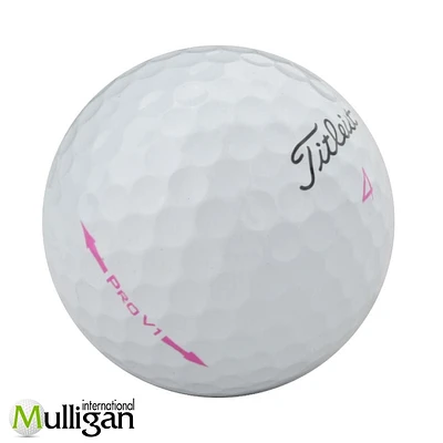 Mulligan - 96 balles de golf récupérées Titleist Pro V1 Lady 5A , Blanc