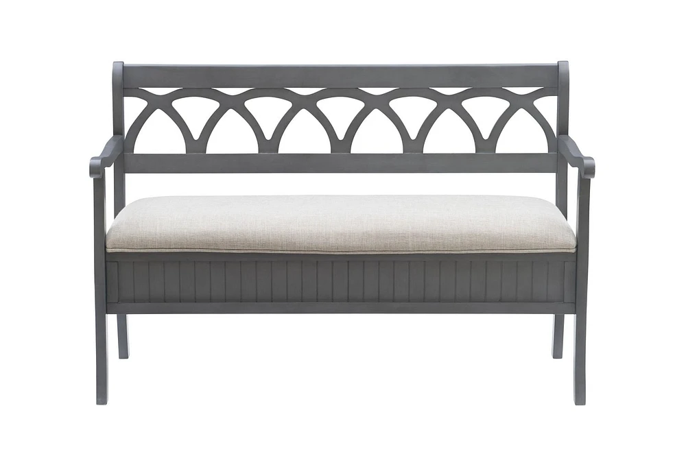 Harland Storage Bench, Grey
