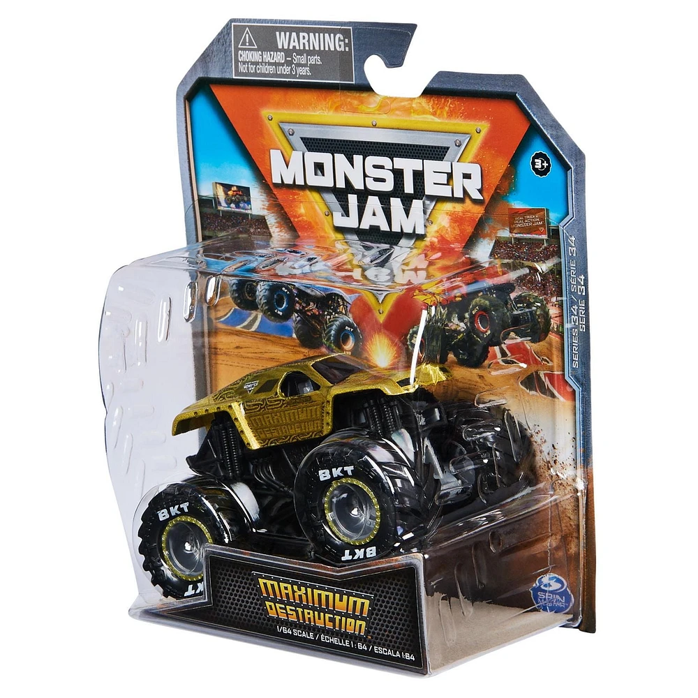 Monster Jam, Official Max D Monster Truck, Die-Cast Vehicle, 1:64 Scale, Kids Toys for Boys Ages 3 and up
