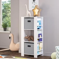 RiverRidge® Home Book Nook Collection Cubby Storage Tower with Bookshelves in White for Kids