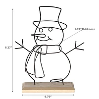 Petit Support Décoratif En Fil De Fer Pour Bonhomme De Neige - Lot De 2