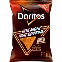 Doritos Nuit blanche chips tortilla aromatisées Cheeseburger sur le gril. 210 g.