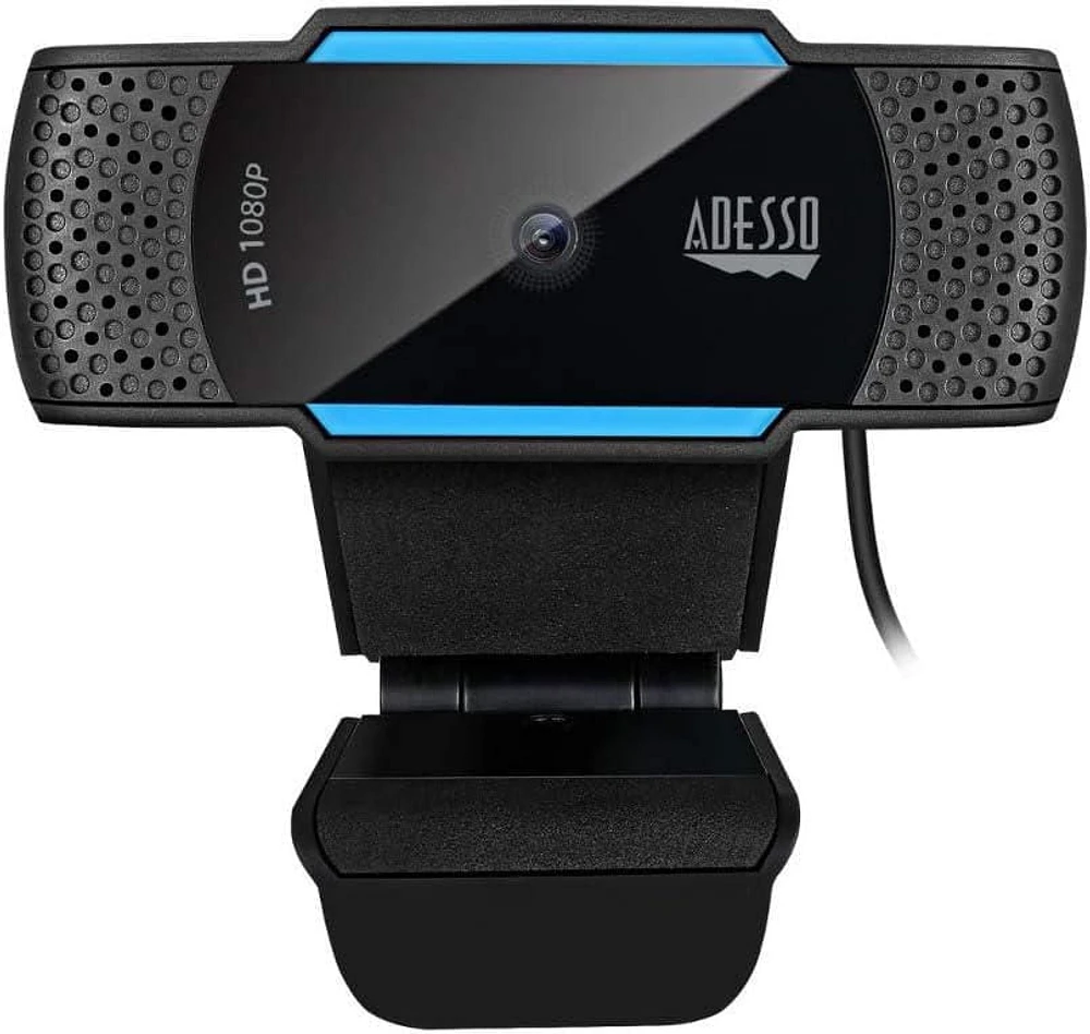 Adesso Cybertrack H5 1080p Hd USB Autofocus Webcam with Microphone, 1920 Pixels X 1080 Pixels, 2.1 Mpixels, Black