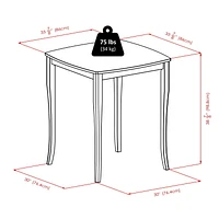 Inglewood 3pc table haute et tabourets à dossier