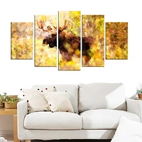Décoration murale sur toile Design Art Élan magnifique