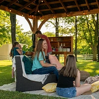 Backyard Discovery Gazebo en cèdre Barrington 14' x 12'