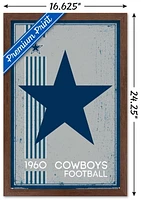 NFL Dallas Cowboys - Retro Logo 14 Wall Poster, 22.375" x 34"