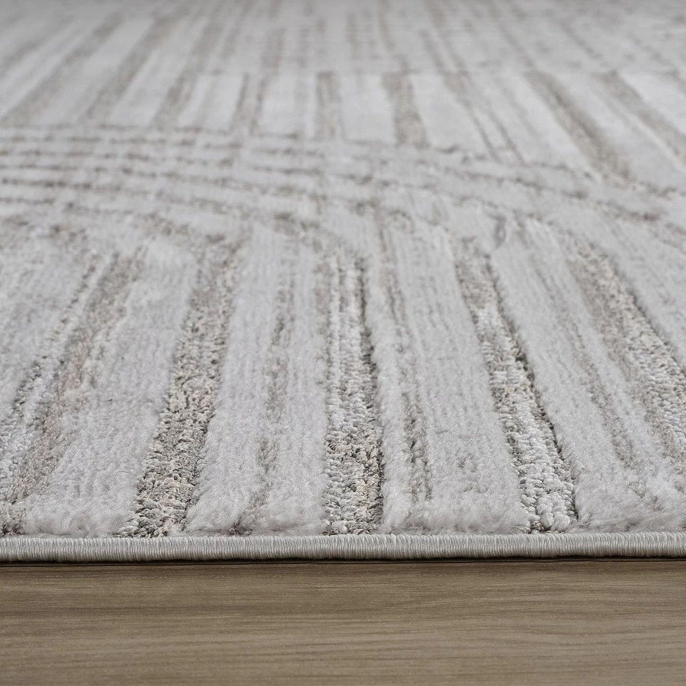 Rug Branch Astra Tapis d'intérieur moderne, gris, géométrique - Salon, Chambre