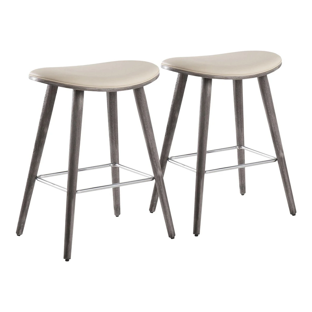 Tabouret à hauteur de comptoir Saddle de LumiSource, Ensemble de 2