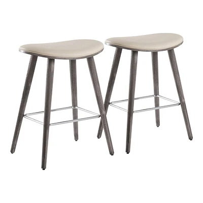 Tabouret à hauteur de comptoir Saddle de LumiSource, Ensemble de 2