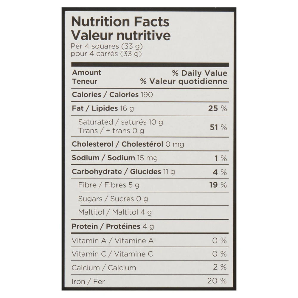 Chocolat Valor 85% Cacao Sans Sucre Ajouté 100g