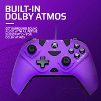 Victrix Gambit World's Fastest Licensed Xbox Controller for Xbox One, Series X|S – PC Compatible - Elite Esports Design with Custom Paddles, Swappable Pro Thumbsticks & White / Purple Faceplates
