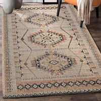 Great Zero Lana Ivory & Terracotta 5' x 7'6" Area Rug