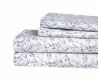 4 Piece Printed Microfibre Sheet Set