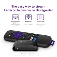 Roku Express (New, 2023) HD Streaming Device with High-Speed HDMI Cable and Simple Remote (No TV Controls), Guided Setup and Fast Wi-Fi Le streaming HD