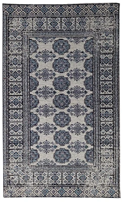 Traditional and Decorative, Grey, 27 x 45 Inches - Cultural Elegance with Intricate Styles Area Rug