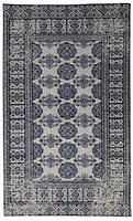 Traditional and Decorative, Grey, 27 x 45 Inches - Cultural Elegance with Intricate Styles Area Rug