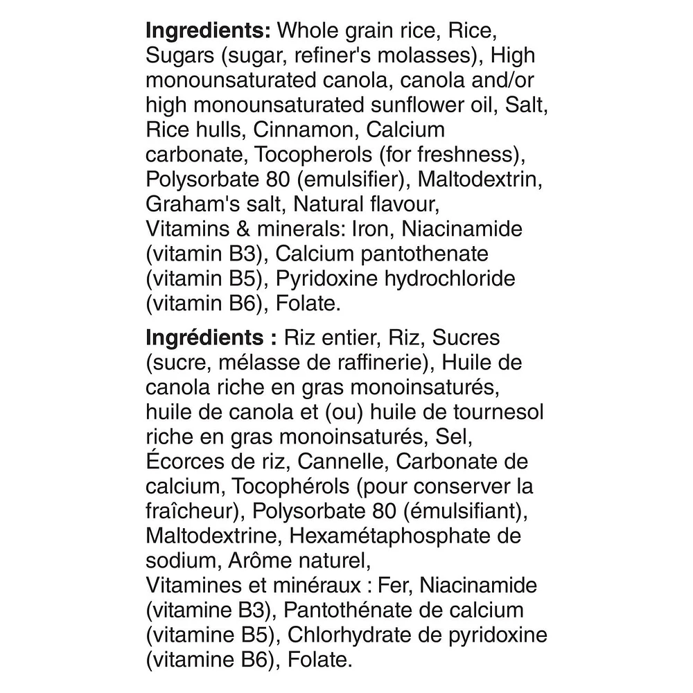 Chex Sans Gluten Cannelle Céréales Format familial