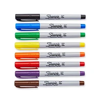Marqueurs permanents Sharpie, Pointe ultrafine, couleurs classiques 8 unités