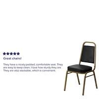 4 Pk. HERCULES Series Trapezoidal Back Stacking Banquet Chair in Vinyl