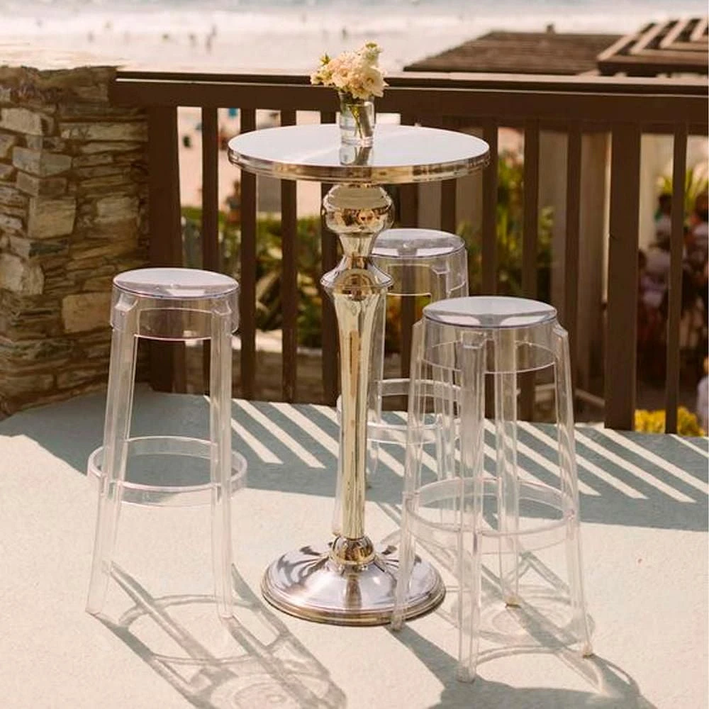 Tabouret de bar en plastique transparent Heavenly Collection LOT DE 2