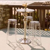 Tabouret de bar en plastique transparent Heavenly Collection LOT DE 2