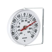 Accutemp Indoor or Outdoor Thermometer, Bracket Included, Temperature Readings in Celsius  °C and Fahrenheit and °F, Round, Weatherproof construction