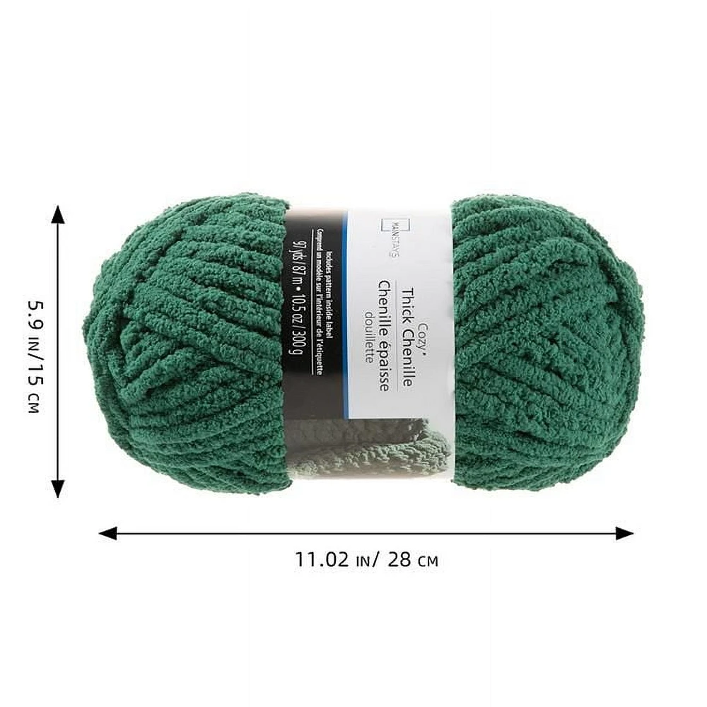 MAINSTAYS 2 PACK FOREST GREEN THICK YARN