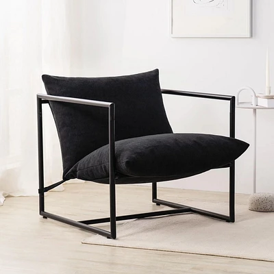 ZINUS Aidan Sling Fauteuil d'appoint avec cadre en métal avec rembourrage en mousse déchiquetée, garantie 1 an