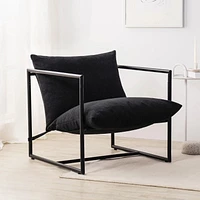 ZINUS Aidan Sling Fauteuil d'appoint avec cadre en métal avec rembourrage en mousse déchiquetée, garantie 1 an