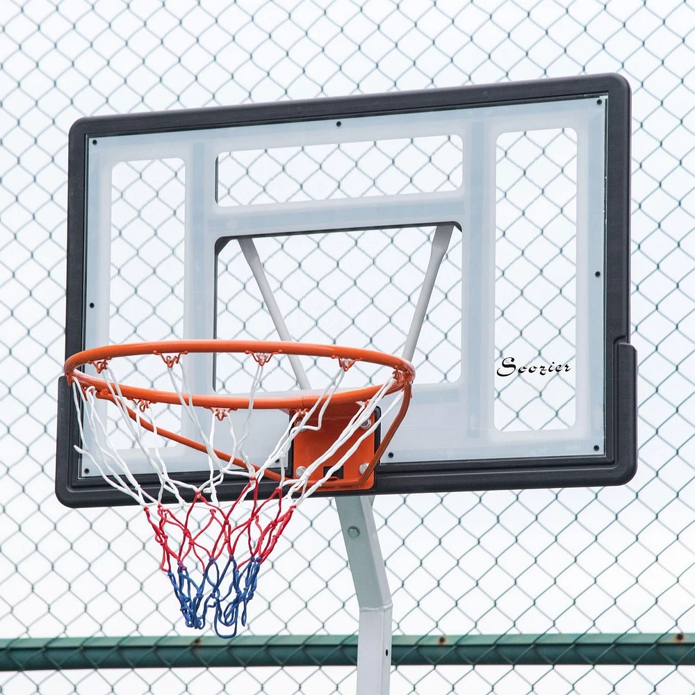 Soozier Support mobile de basket-ball Cerceau de basket-ball avec hauteur réglable