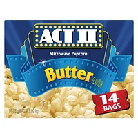 Act II 14s Gourmet micro-onde Popcorn-saveur De Beurre 1,09 kg