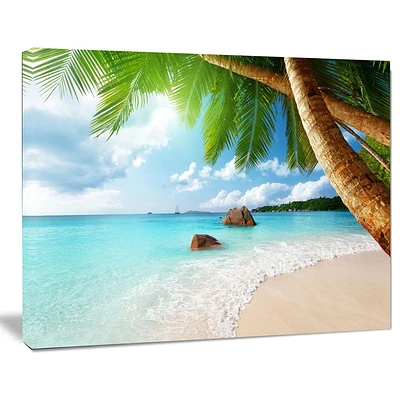 Design Art Praslin Island Seychelles Beach Seashore Photo Canvas Art Print