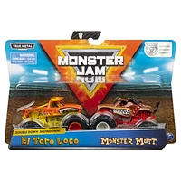 Monster Jam, Official El Toro Loco vs. Monster Mutt Die-Cast Monster Trucks, 1:64 Scale, 2 Pack