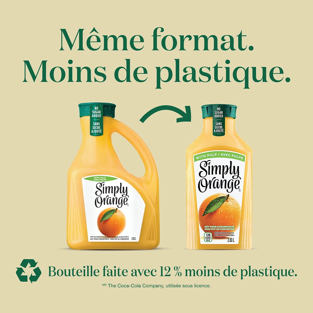 SIMPLY OJ PULP 2.63, Simply Orange Juice With Pulp 2.63L