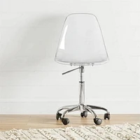 Heavenly Collection Acrylic Office Chair, Clear Office Chair, Acrylic Desk Chair, Acrylic Adjustable Chair, Adjustable Office Chair, Acrylic Swivel Chair, Clear Chair with Wheels, Office Chair