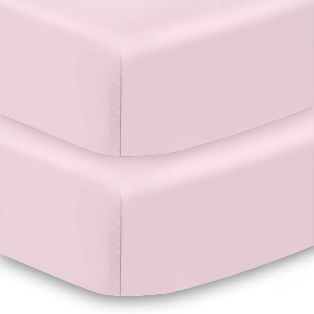 BreathableBaby Drap-housse tout-en-un et housse imperméable, pour matelas de lit de bébé 52" x 28"/132 x 71 cm (paquet de 2)