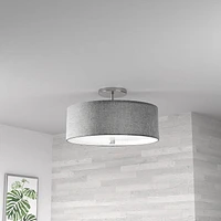 Dainolite 571-143SF-PC-GRY Grey Semi-Flush Mount
