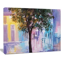 Impression sur toile « Couple Walking In Rain » Design Art