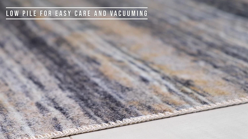 Rug Branch Emir Collection Tapis abstrait hydrofuge moderne