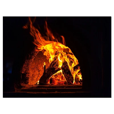 Design Art Poêle À Bois De Feu Et De Blaze Art Sur Toile