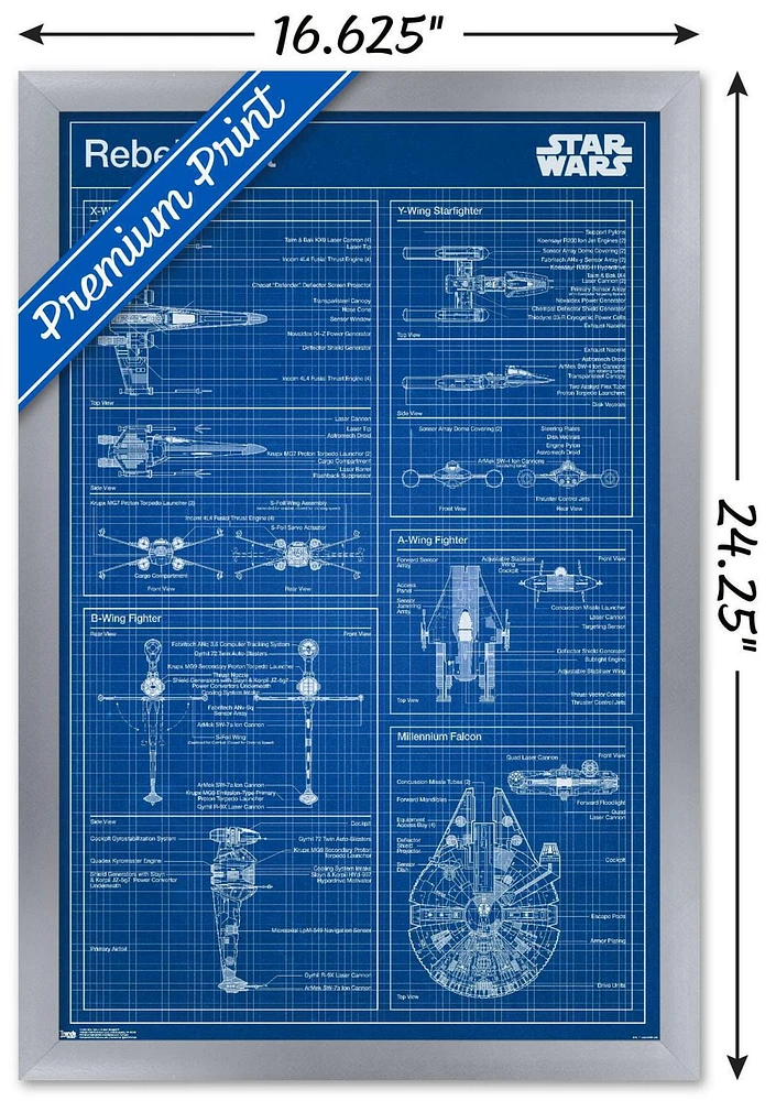 Star Wars: Saga - Rebel Blueprint Wall Poster