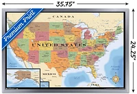 Map - USA Wall Poster