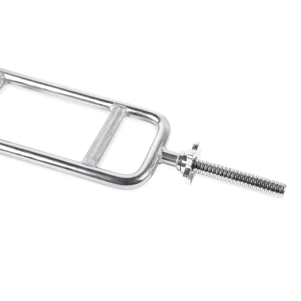 CAP Barbell Barre triceps standard chromée avec extrémités filetées