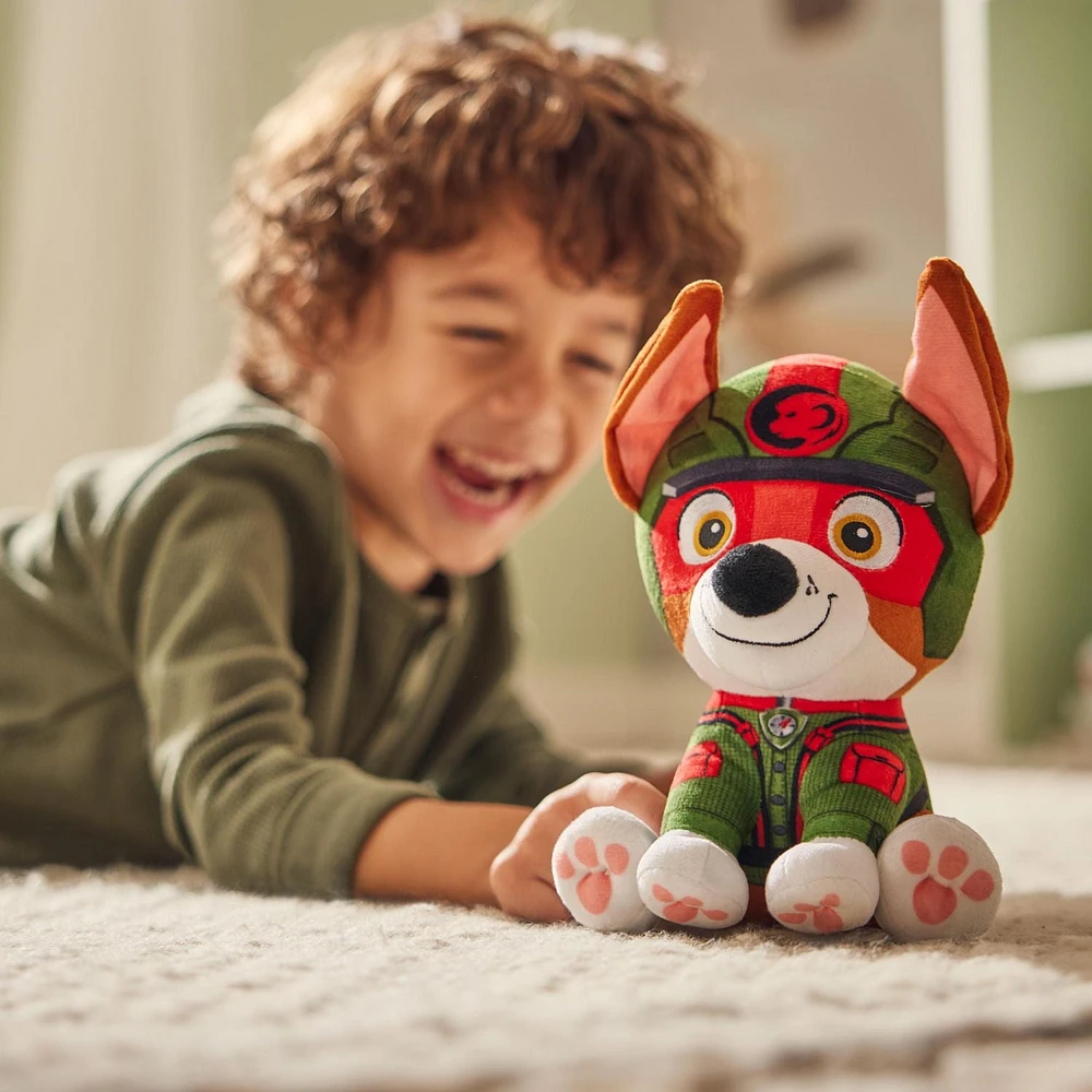 PAW Patrol Jungle Pups, Peluche Zuma de 20,3 cm, animal en peluche pour les garçons et les filles à partir de 3 ans